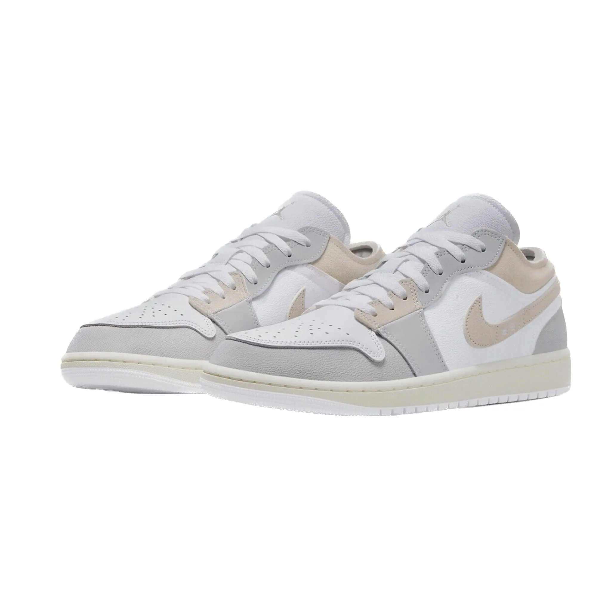 Air Jordan 1 Low SE Craft Inside Out Tech Grey Light Orewood Brown White Sail