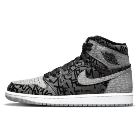 Air Jordan 1 Retro High OG Rebellionaire Black White Particle Grey