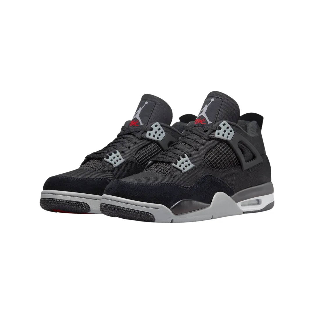 Air Jordan 4 Retro SE Black Canvas Black Light Steel Grey White