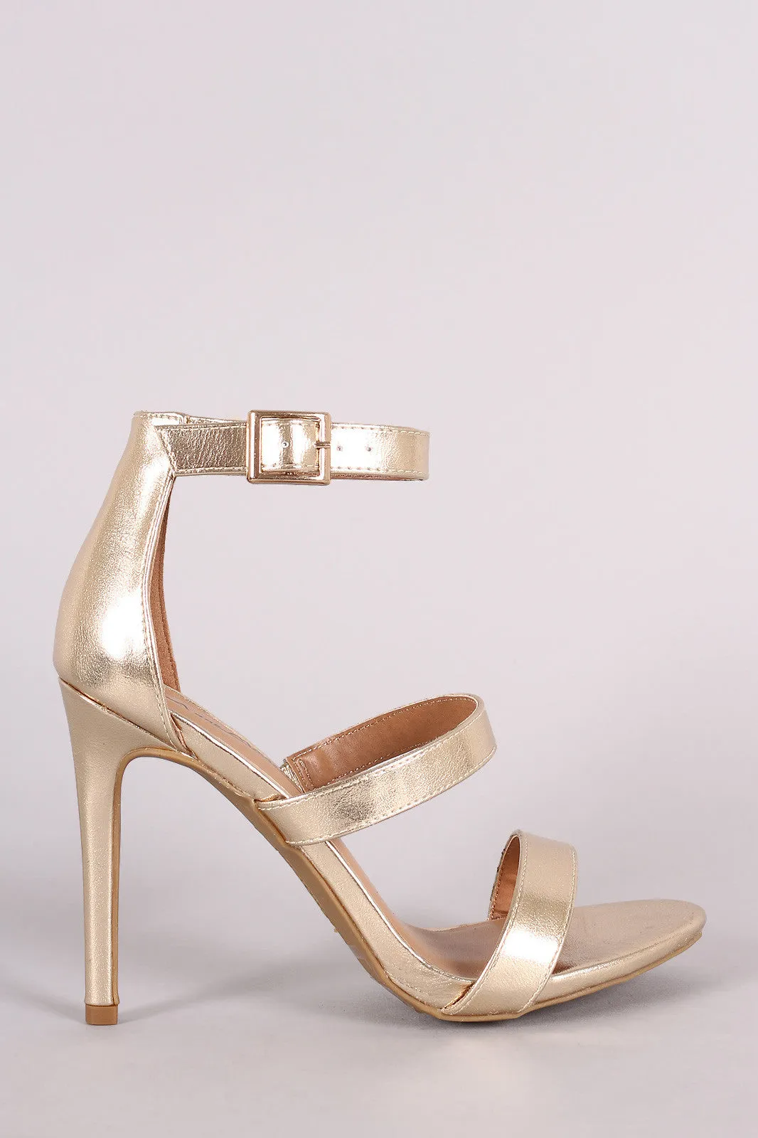 Anne Michelle Triple Straps Single Sole Heel