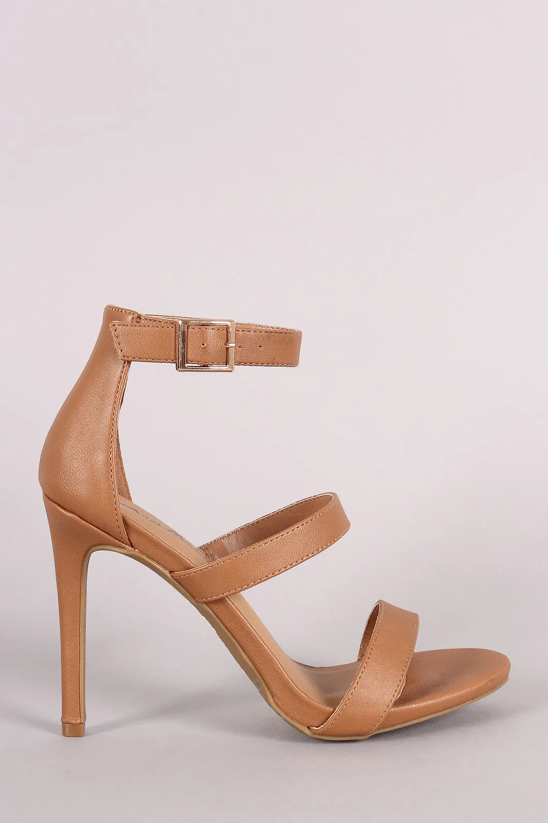 Anne Michelle Triple Straps Single Sole Heel