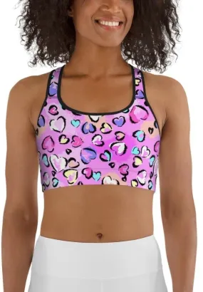 Artsy Heart Sports Bra