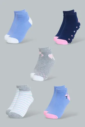 Assorted Ankle Sock For Women (Pack of 5)