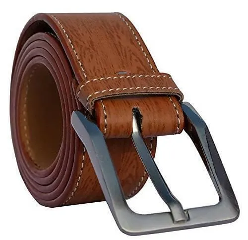 Attractive Men Multicolor Leather Belts Combo (Pack of 2)