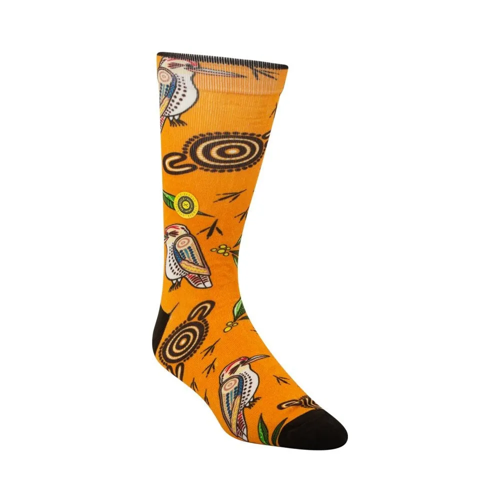 Bamboozld: Mens Native Australian Kookaburra Bamboo Sock