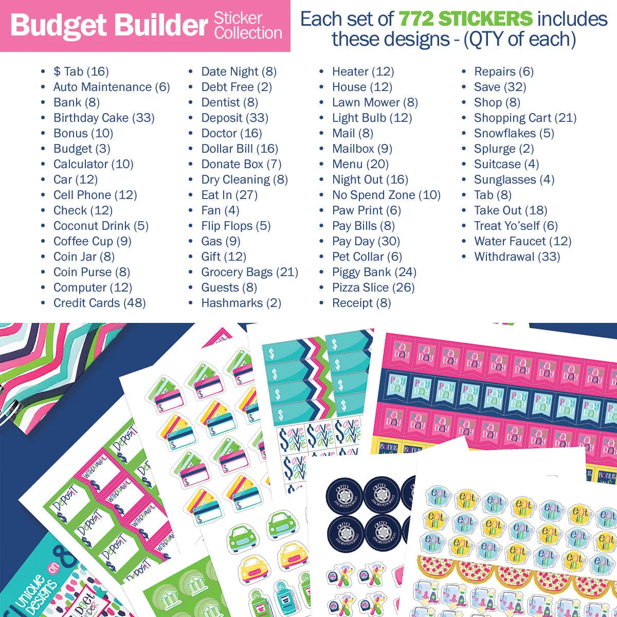 Best Planner Stickers | Family, Work, To-Dos, Events, Goals | 8 Styles