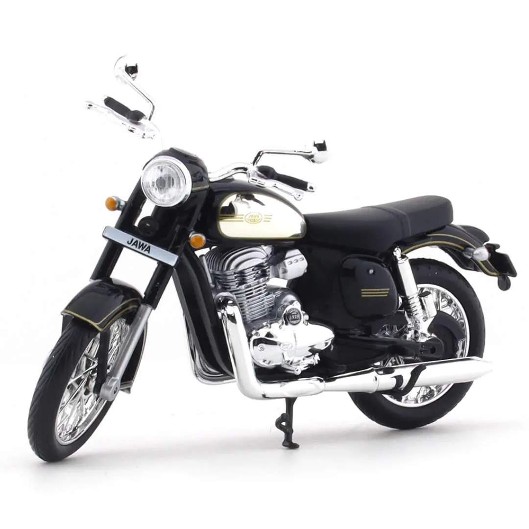 Black JAWA CLASSIC CHROME VERSION Die-cast Bike By Maisto