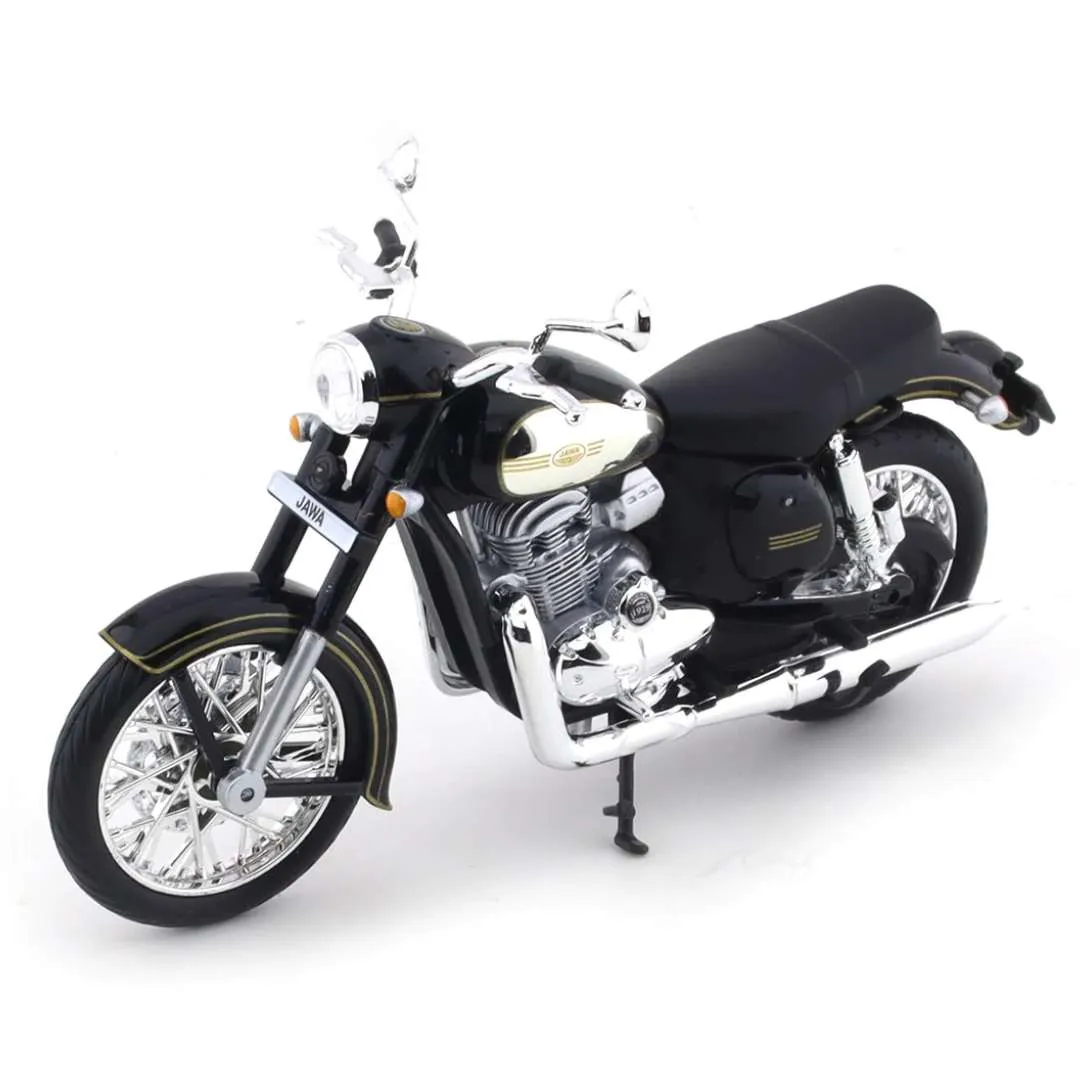 Black JAWA CLASSIC CHROME VERSION Die-cast Bike By Maisto