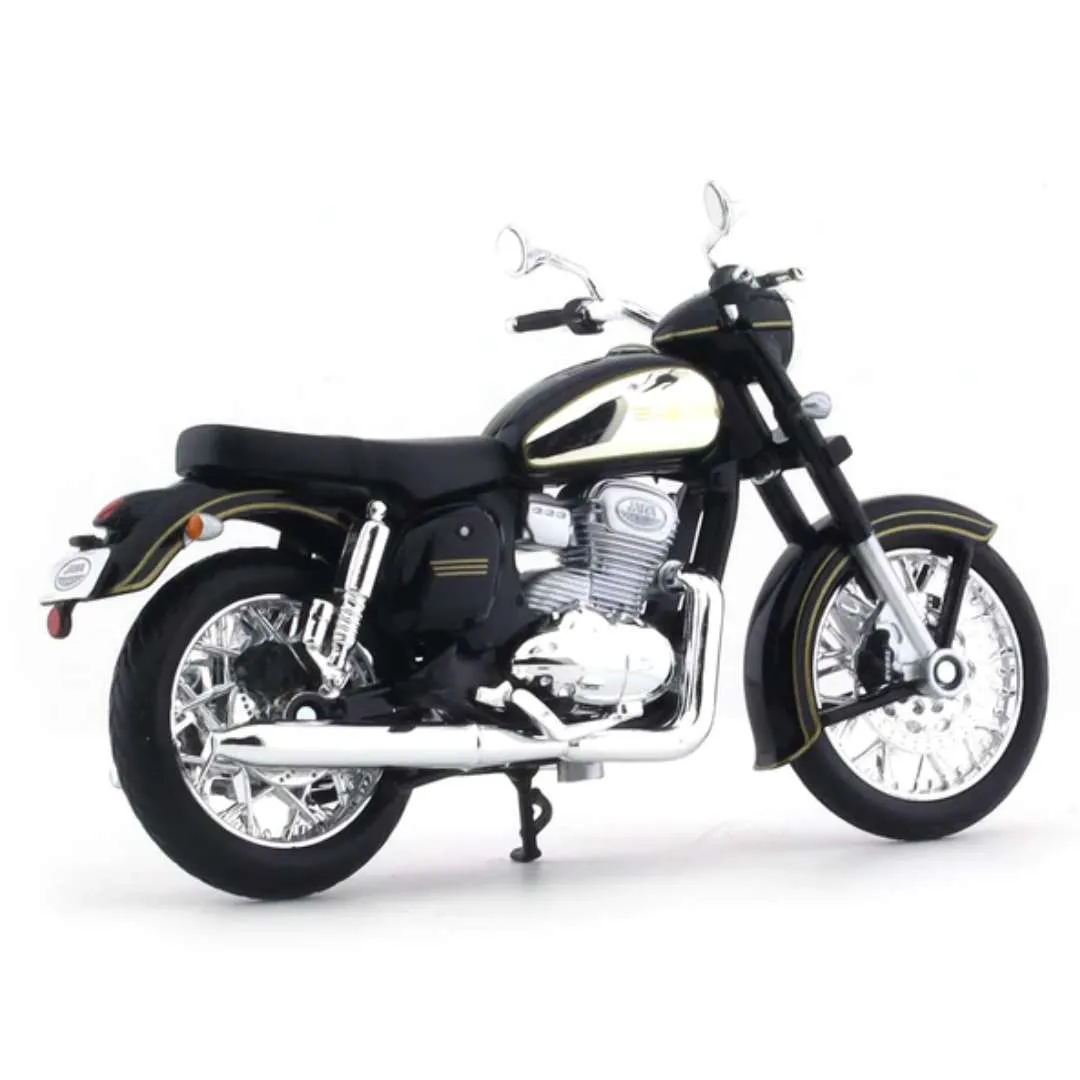 Black JAWA CLASSIC CHROME VERSION Die-cast Bike By Maisto