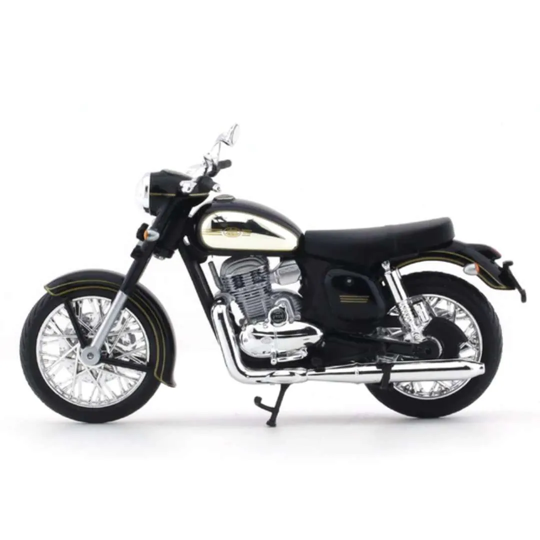 Black JAWA CLASSIC CHROME VERSION Die-cast Bike By Maisto