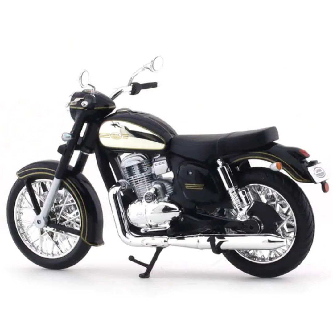 Black JAWA CLASSIC CHROME VERSION Die-cast Bike By Maisto