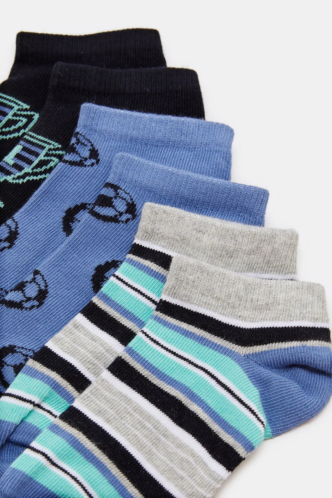 Boys Assorted Printed Socks Set (3 Pairs)