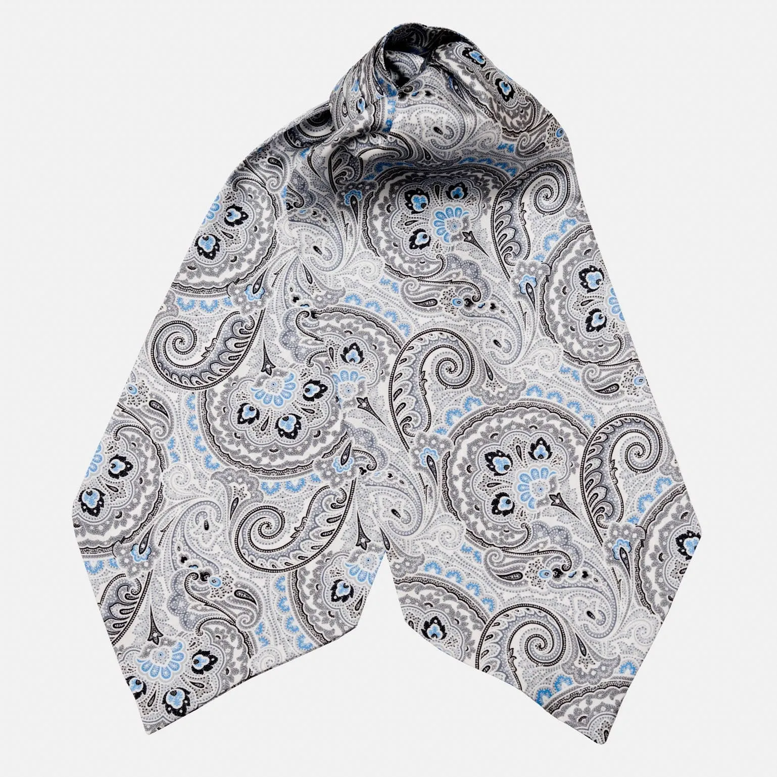 Bugatti - Silk Ascot Cravat Tie - Grey