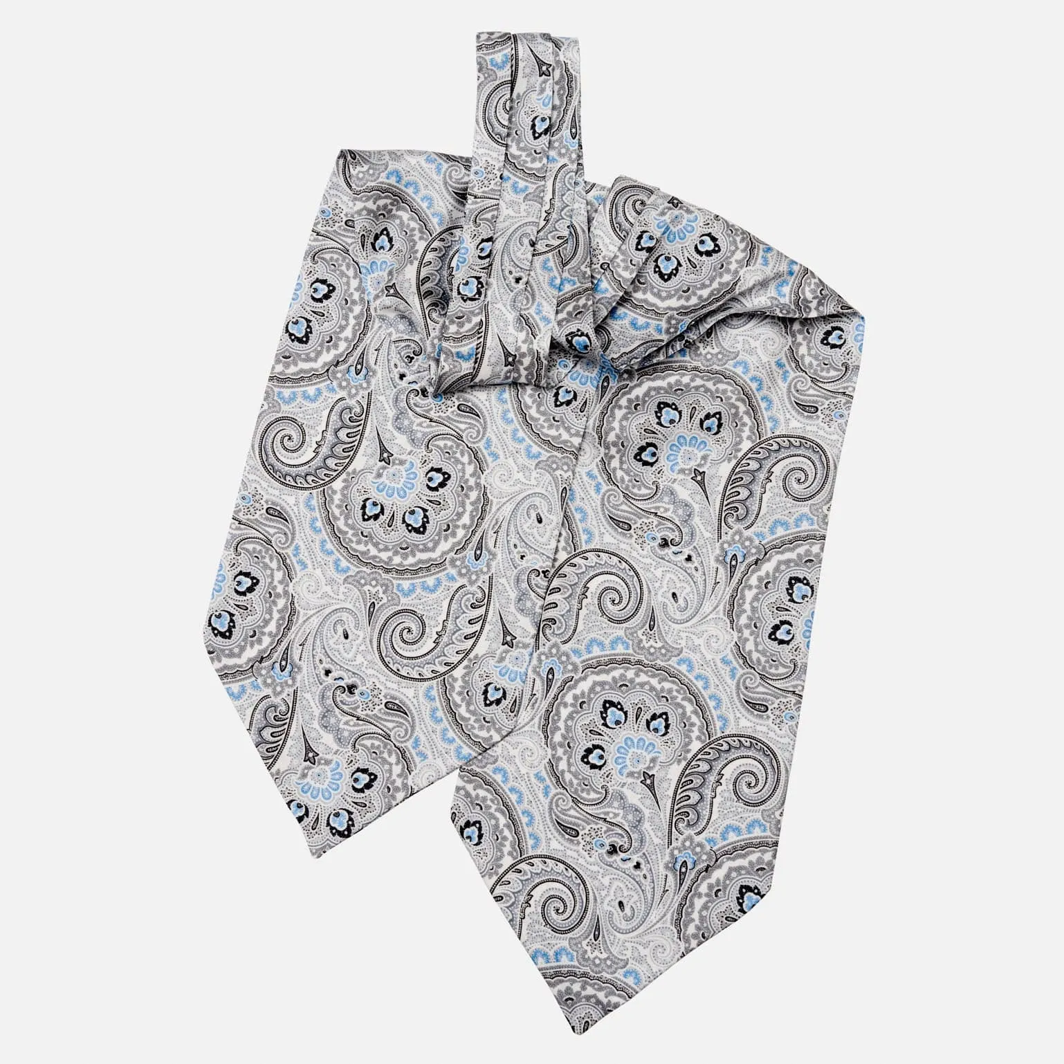 Bugatti - Silk Ascot Cravat Tie - Grey