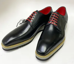 Burnished Calfskin Lace-Up Shoe Black