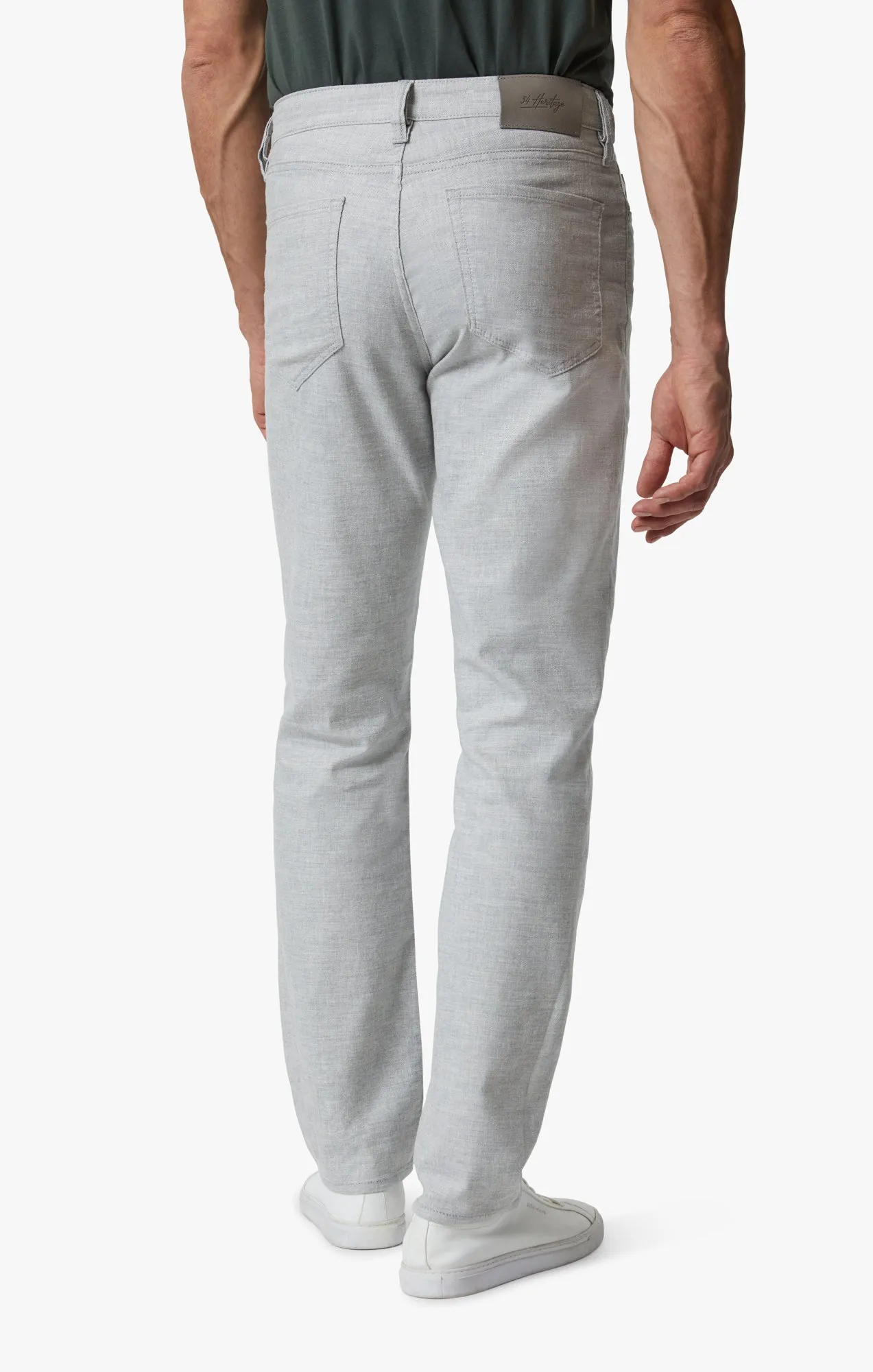 Charisma Relaxed Straight Leg Pants In Light Grey Hemp