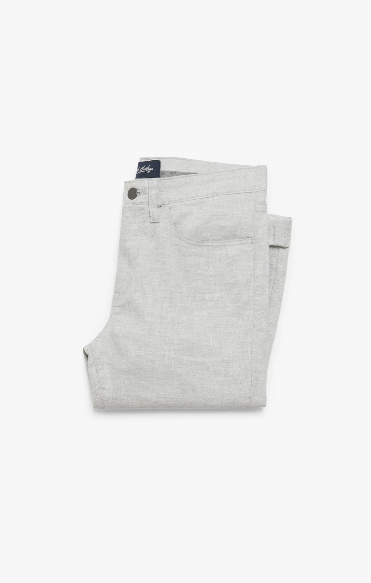 Charisma Relaxed Straight Leg Pants In Light Grey Hemp