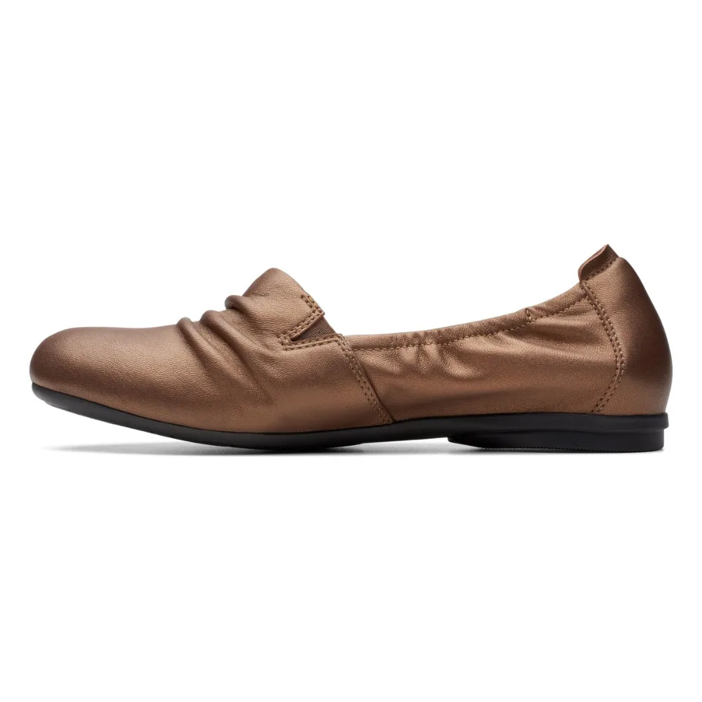 Clarks Rena Way Bronze Leather Slip-On (Women's)