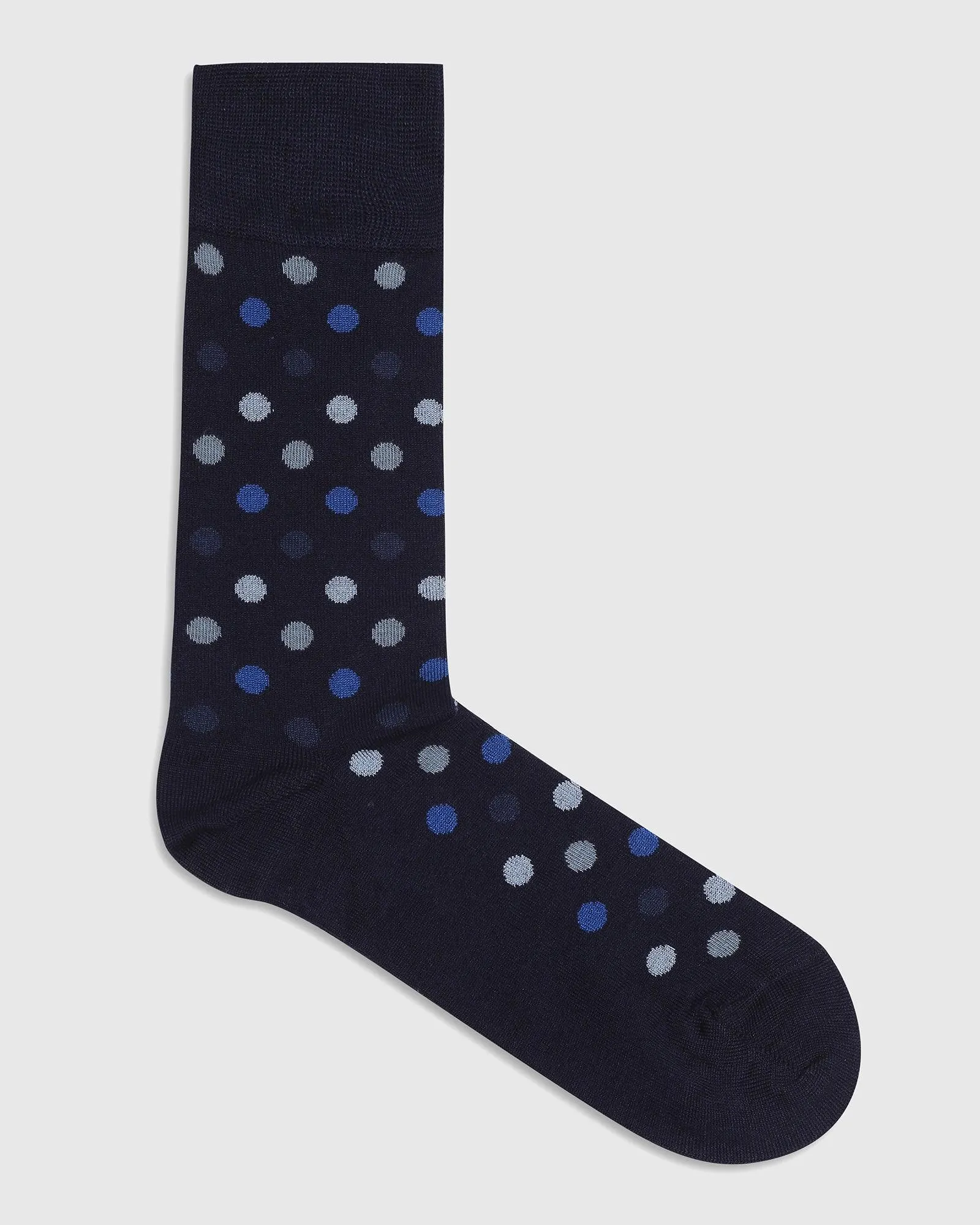 Cotton Dark Navy Printed Socks - Quron