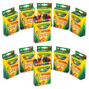 Crayola 24 Coloured Crayons Lasts 35% Longer (12 Pack Bundle)