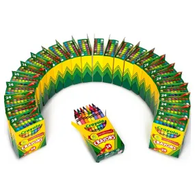 Crayola 24 Coloured Crayons Lasts 35% Longer (24 Pack Bundle)