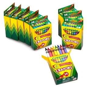 Crayola 24 Coloured Crayons Lasts 35% Longer (9 Pack Bundle)