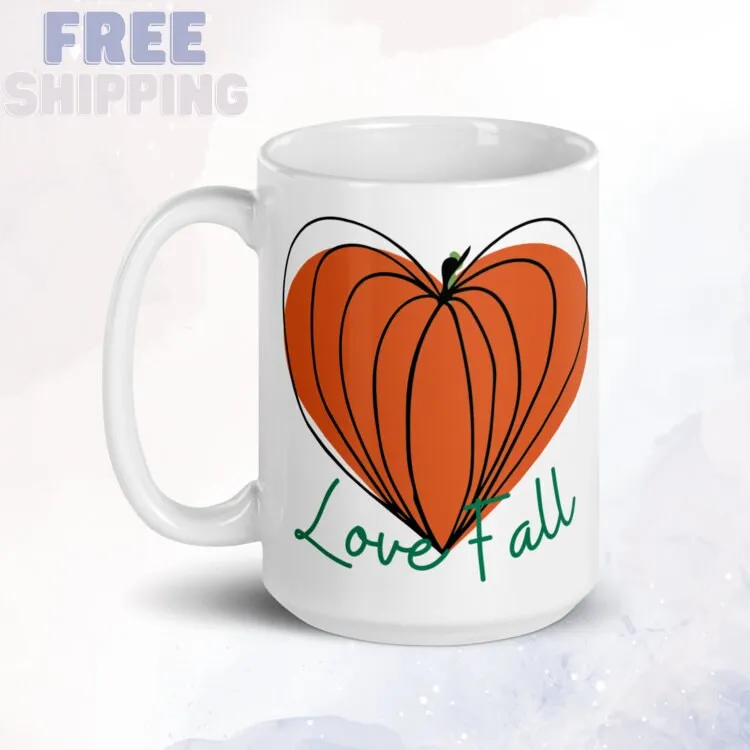 Cutest Love Fall Pumpkin Heart Mug