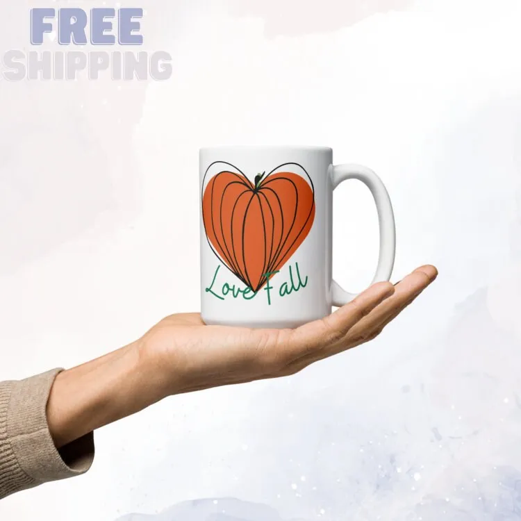 Cutest Love Fall Pumpkin Heart Mug