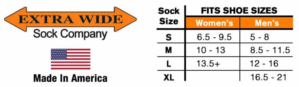 Extra Wide Dress Socks