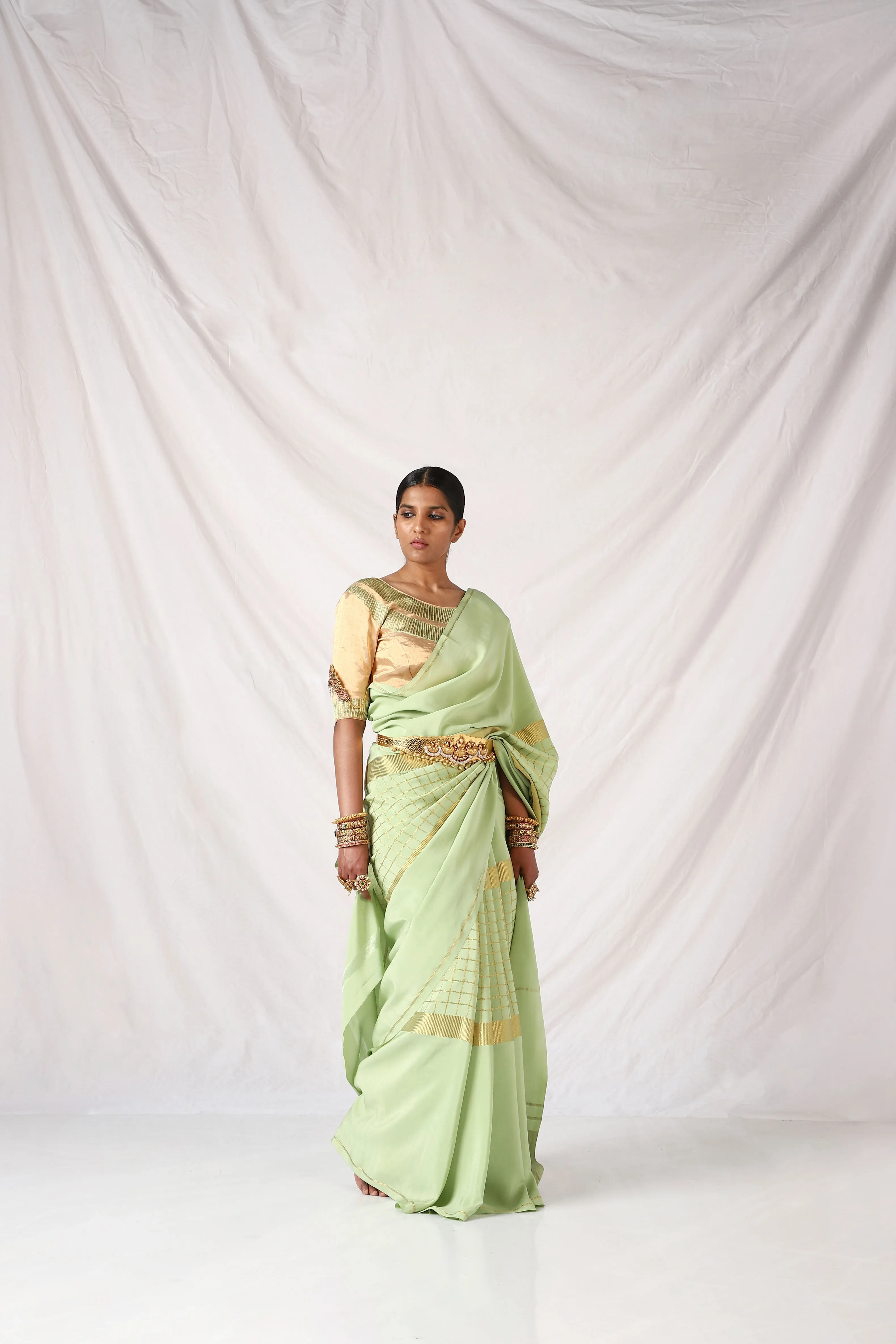 Forest Shade Eshwari Saree