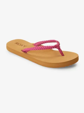 Girls 4-16 Costas Flip-Flops - Raspberry