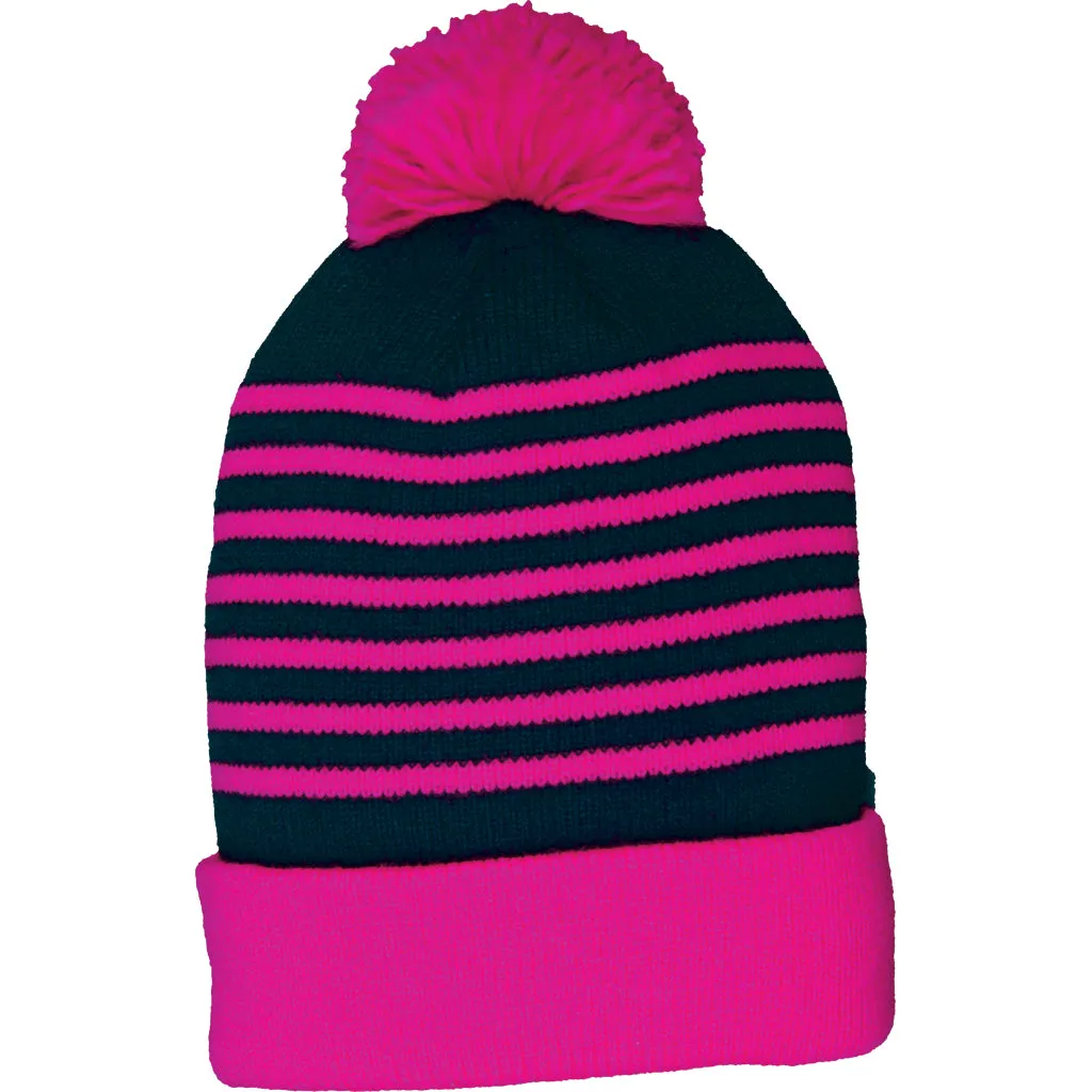 Girl's Hot Paws Stripe Droop Beanie