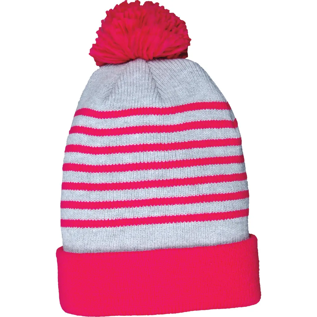 Girl's Hot Paws Stripe Droop Beanie