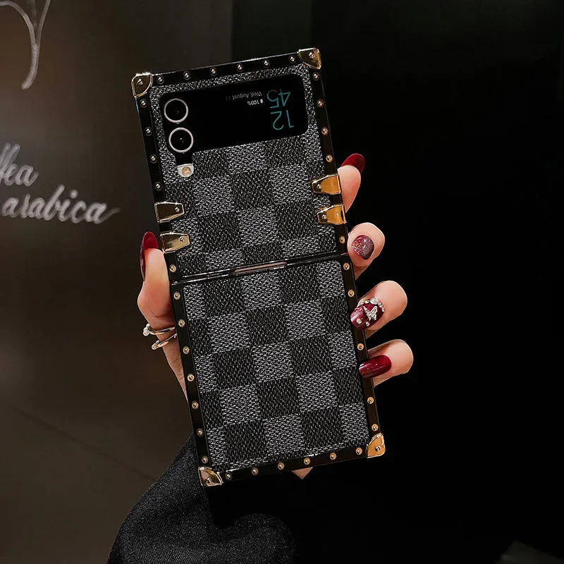 Grid Phone Case for Samsung Galaxy Z Flip 3/4/5/6