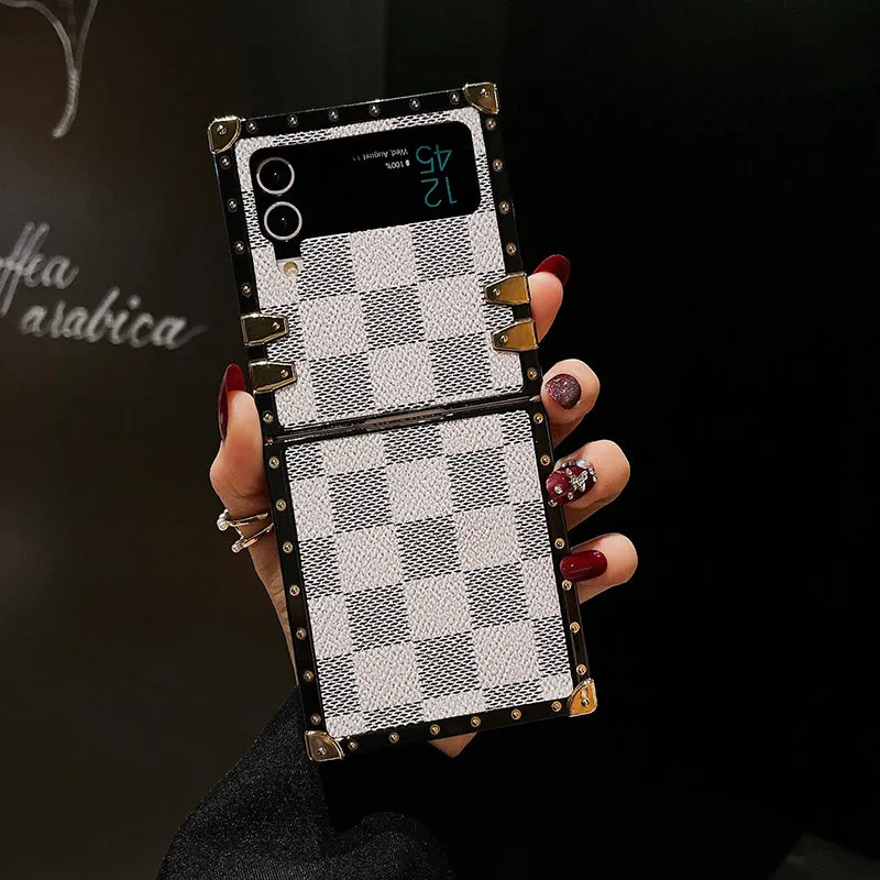 Grid Phone Case for Samsung Galaxy Z Flip 3/4/5/6