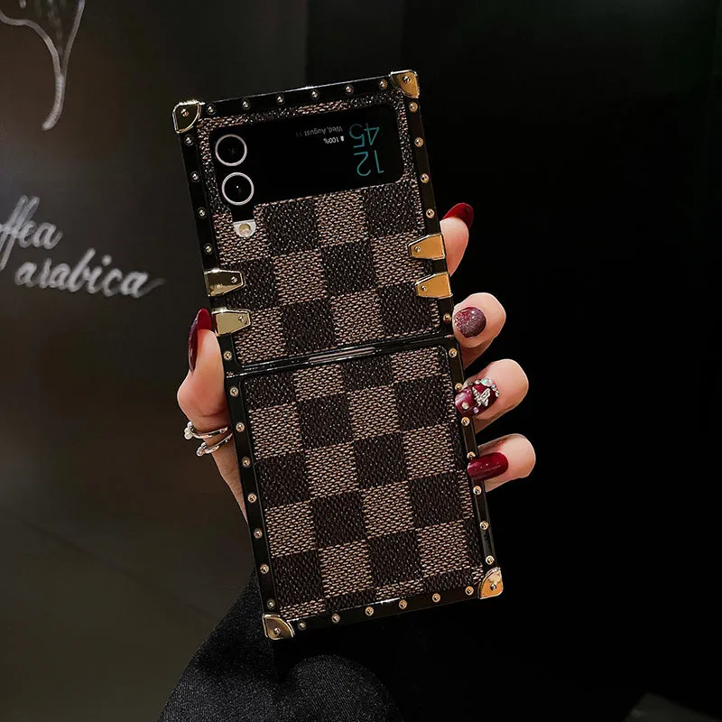 Grid Phone Case for Samsung Galaxy Z Flip 3/4/5/6