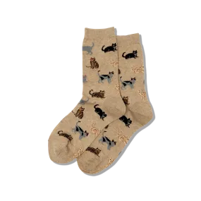 HOTSOX Women's Cats Crew Socks