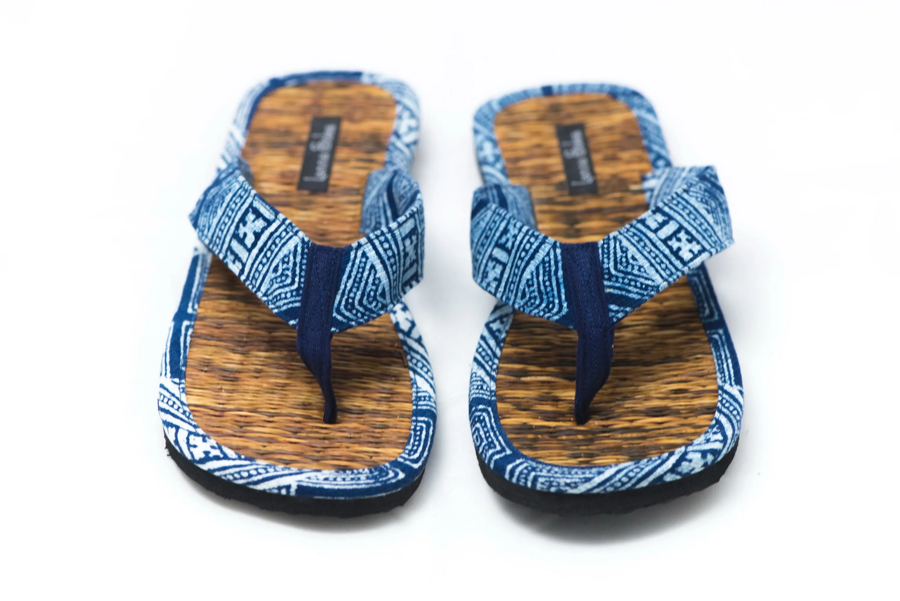 Indigo Woven Flip Flops