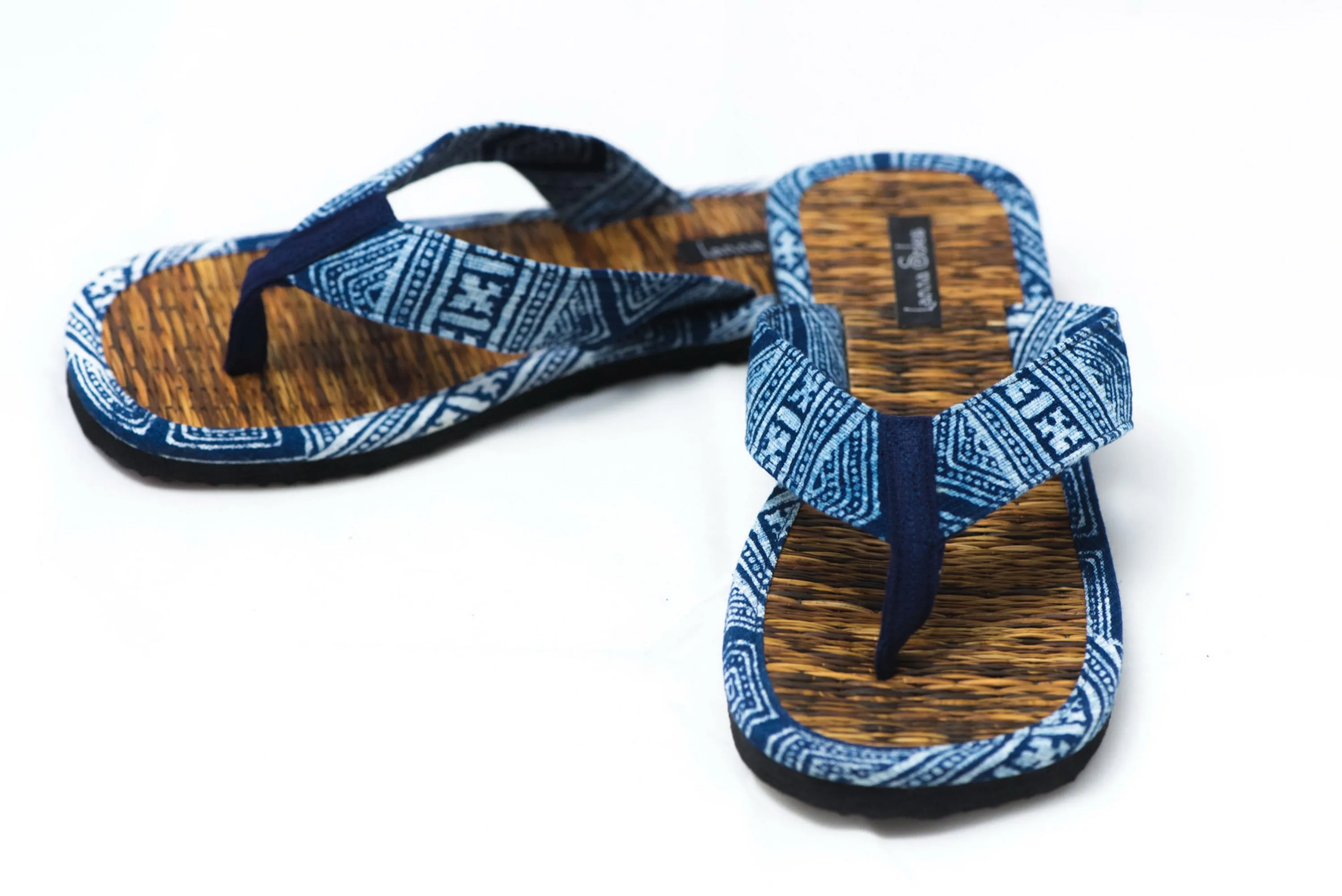 Indigo Woven Flip Flops