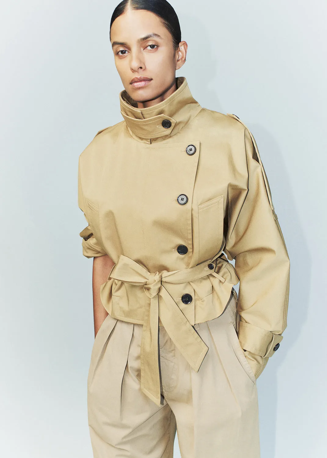 Kiernen Cropped Barn Jacket in British Tan