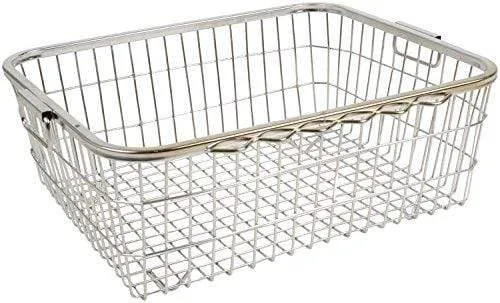 Kitchen Mart Dish Draining Basket / Kuda, Rectangle, Size - 1, 61x47x20 cms (LxBxH), (Pack of 1, Stainless Steel) Heavy