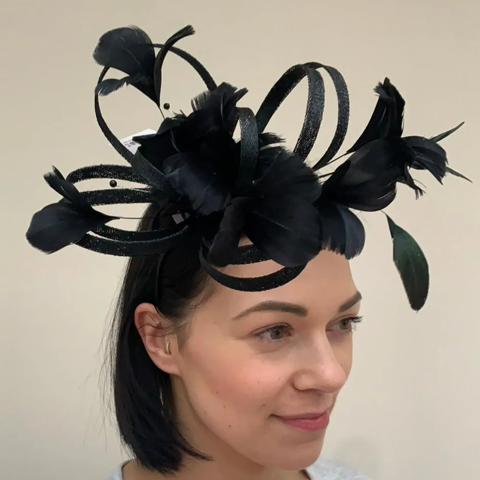 Libby Bea LB20/578 Feather and Pearl Fascinator