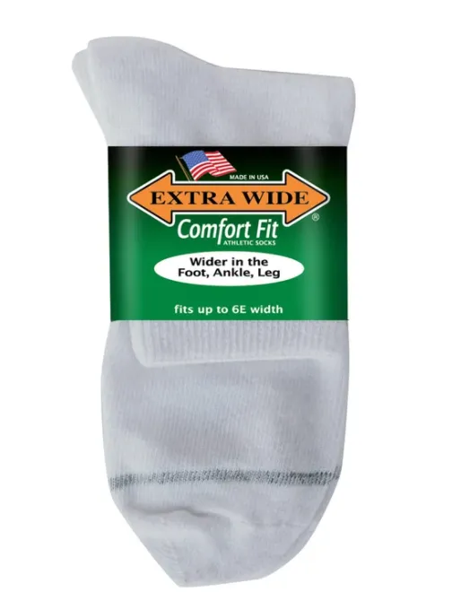 Men's Extra Wide 7400 Athletic Quarter Socks