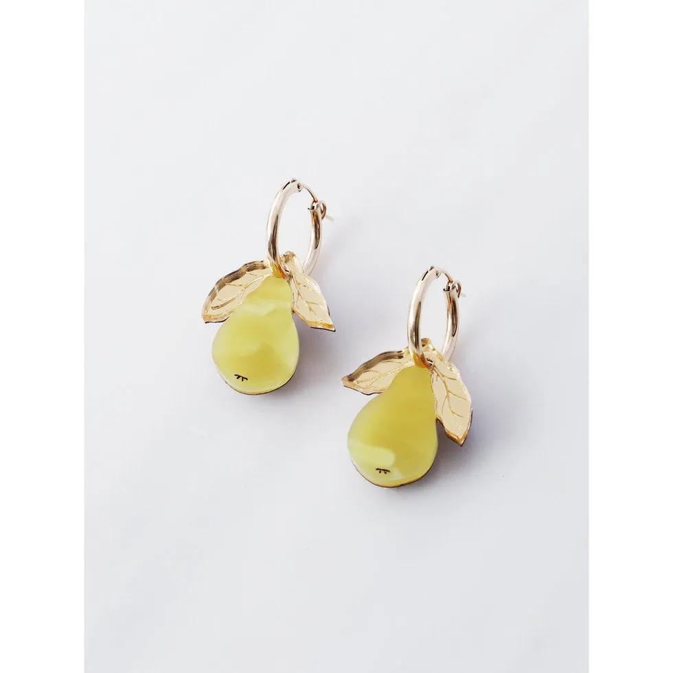 Mini Pear Hoops