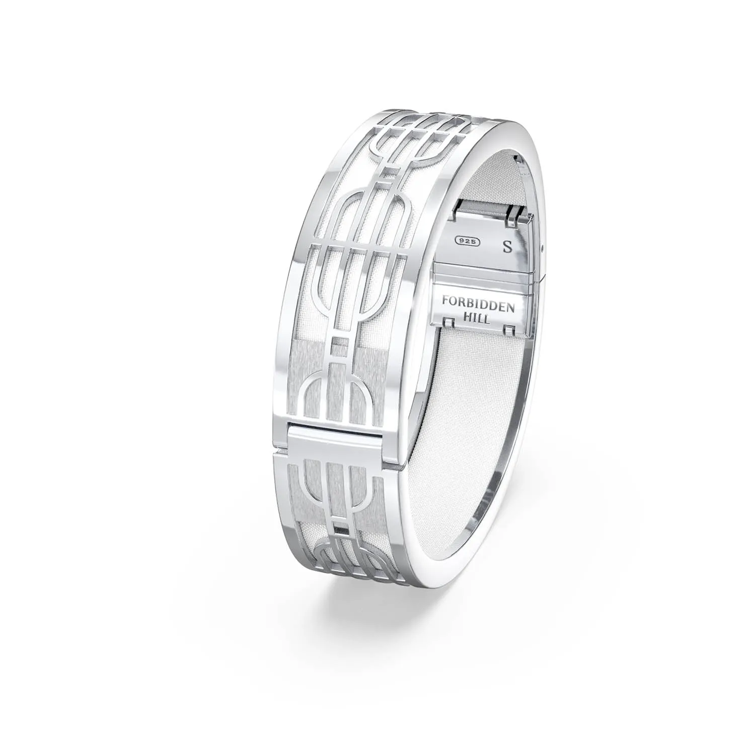 Nanyang Dream Bangle - Lychee White - Sterling Silver