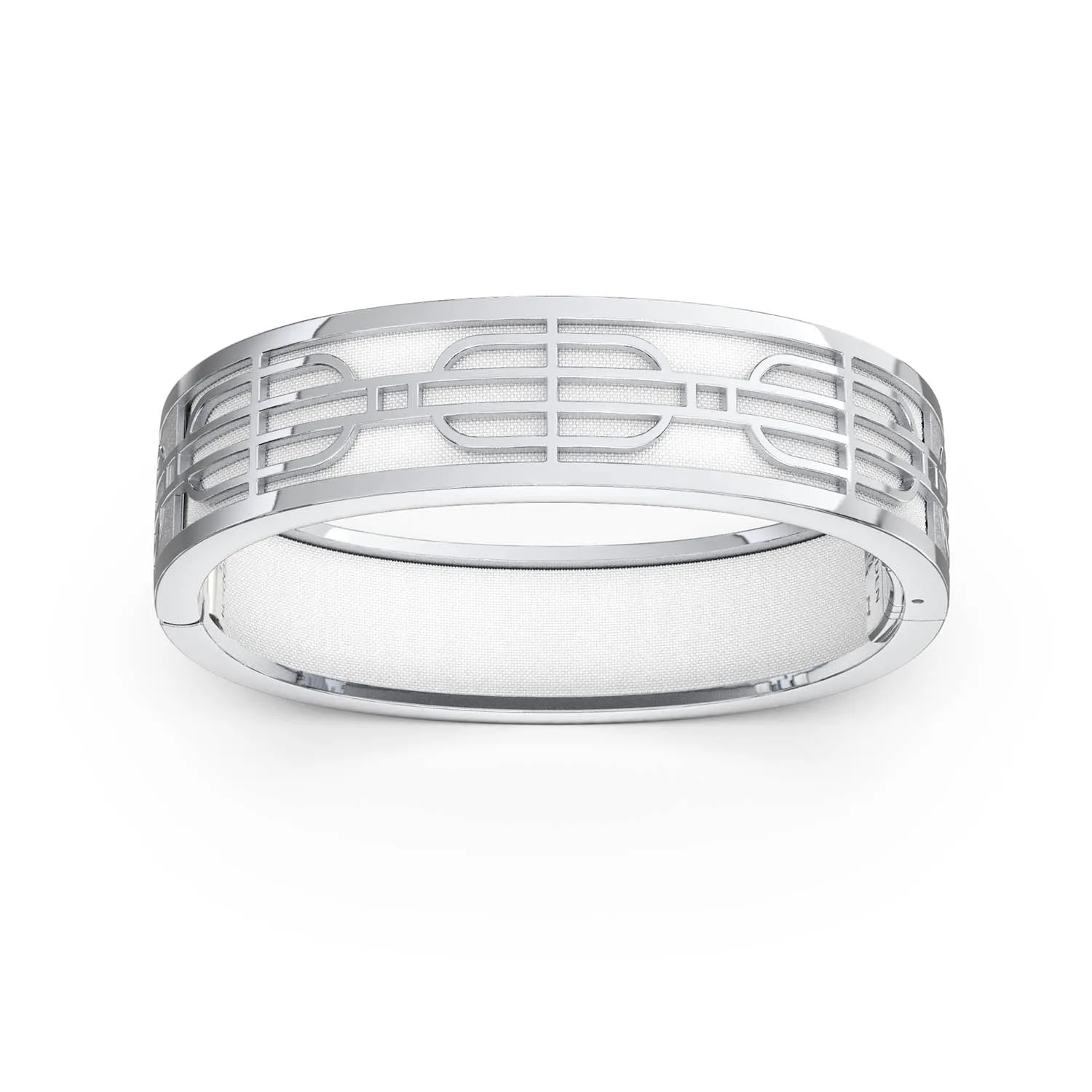 Nanyang Dream Bangle - Lychee White - Sterling Silver