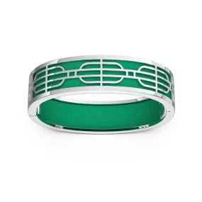 Nanyang Dream Bangle - Python Green - Sterling Silver