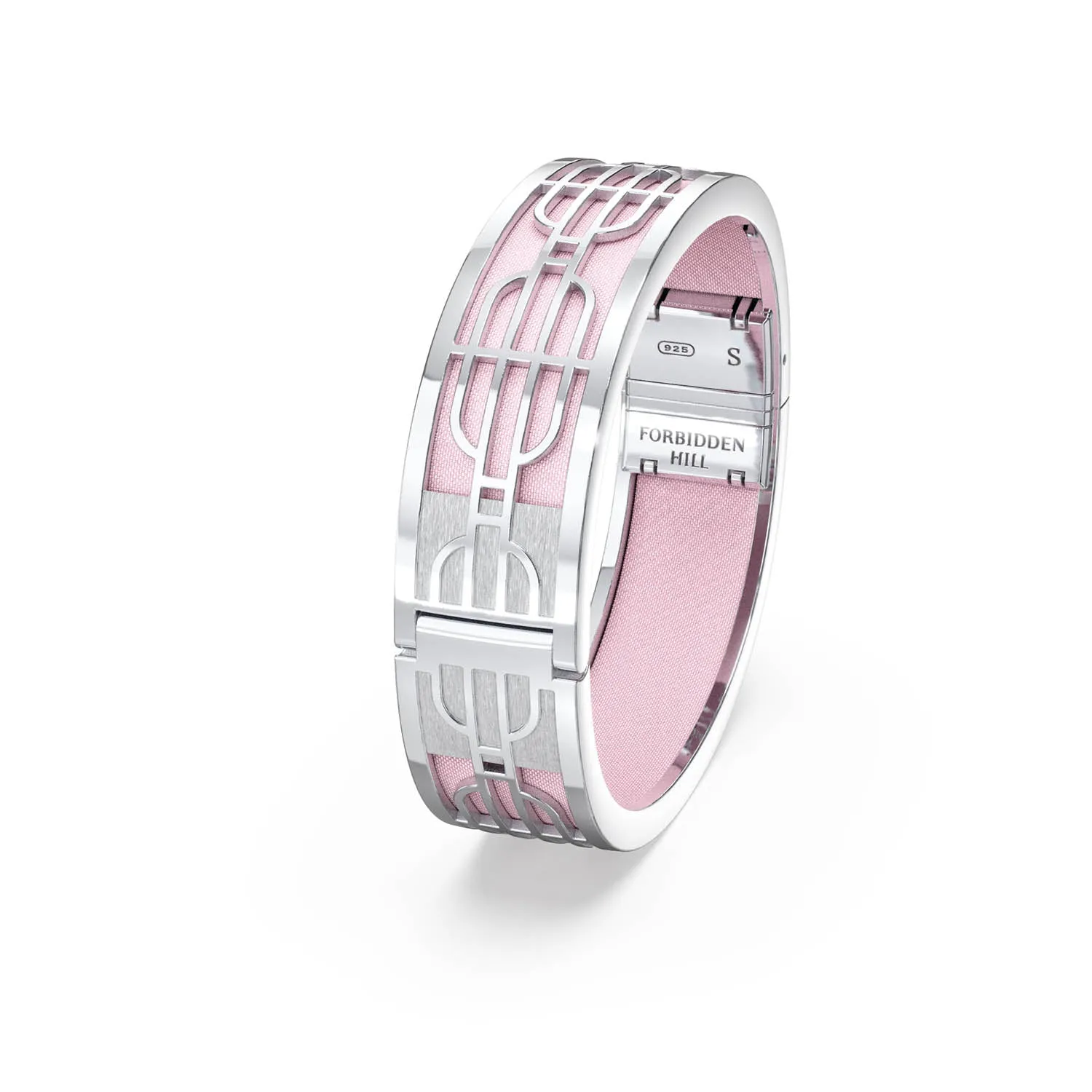 Nanyang Dream Bangle - Shophouse Pink - Sterling Silver