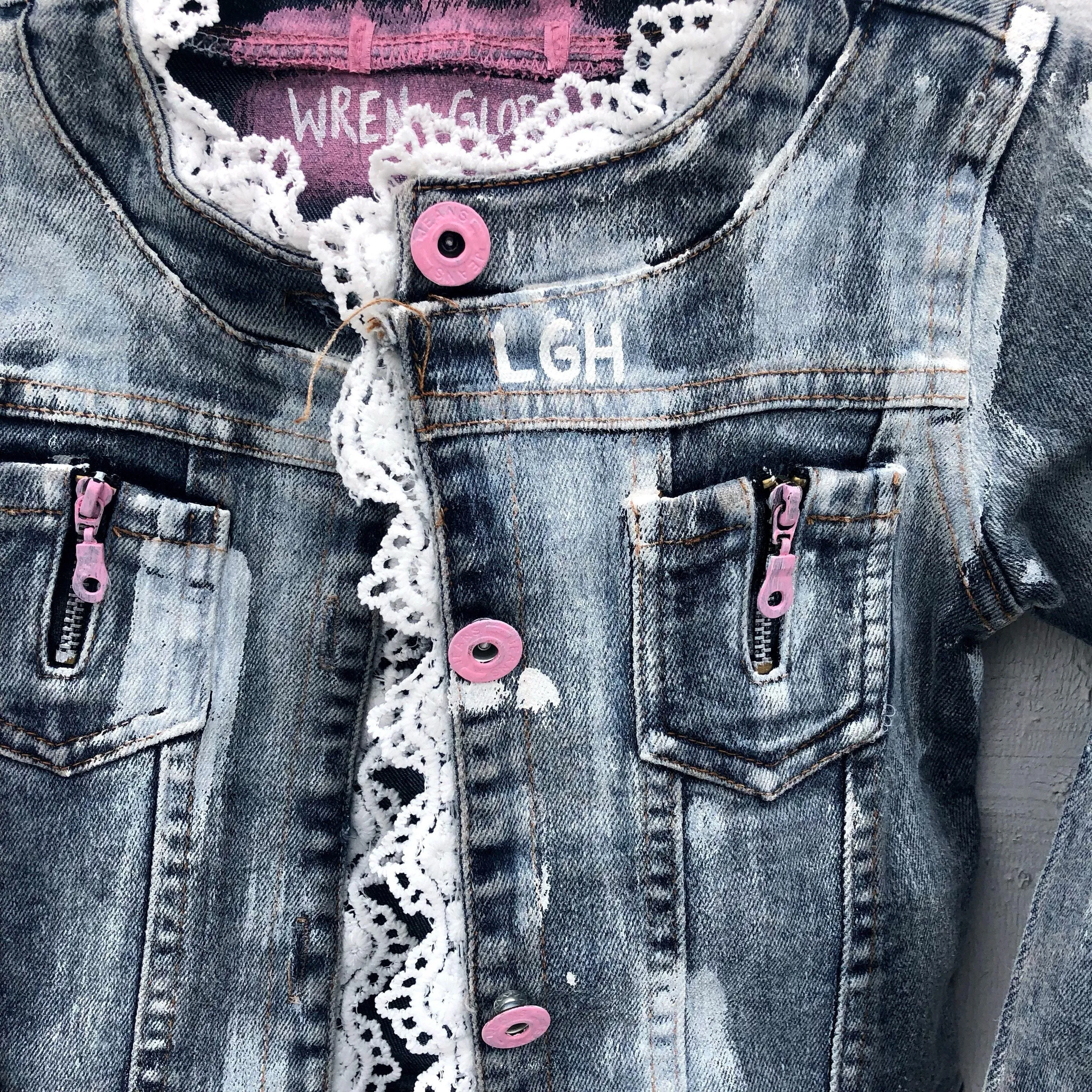 'OPEN BOW' DENIM JACKET - GIRLS