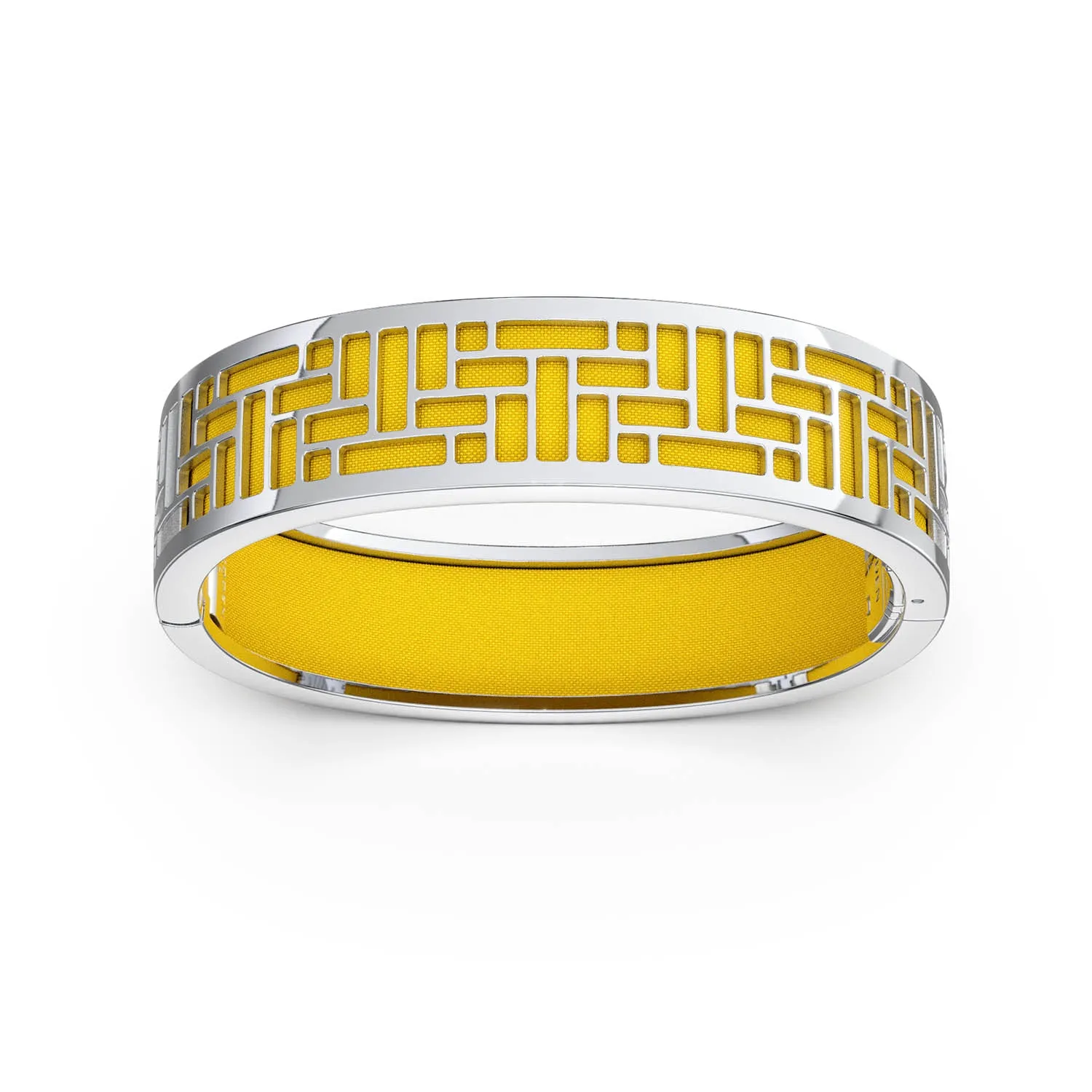 Pavilion Bangle - Pineapple Yellow - Sterling Silver